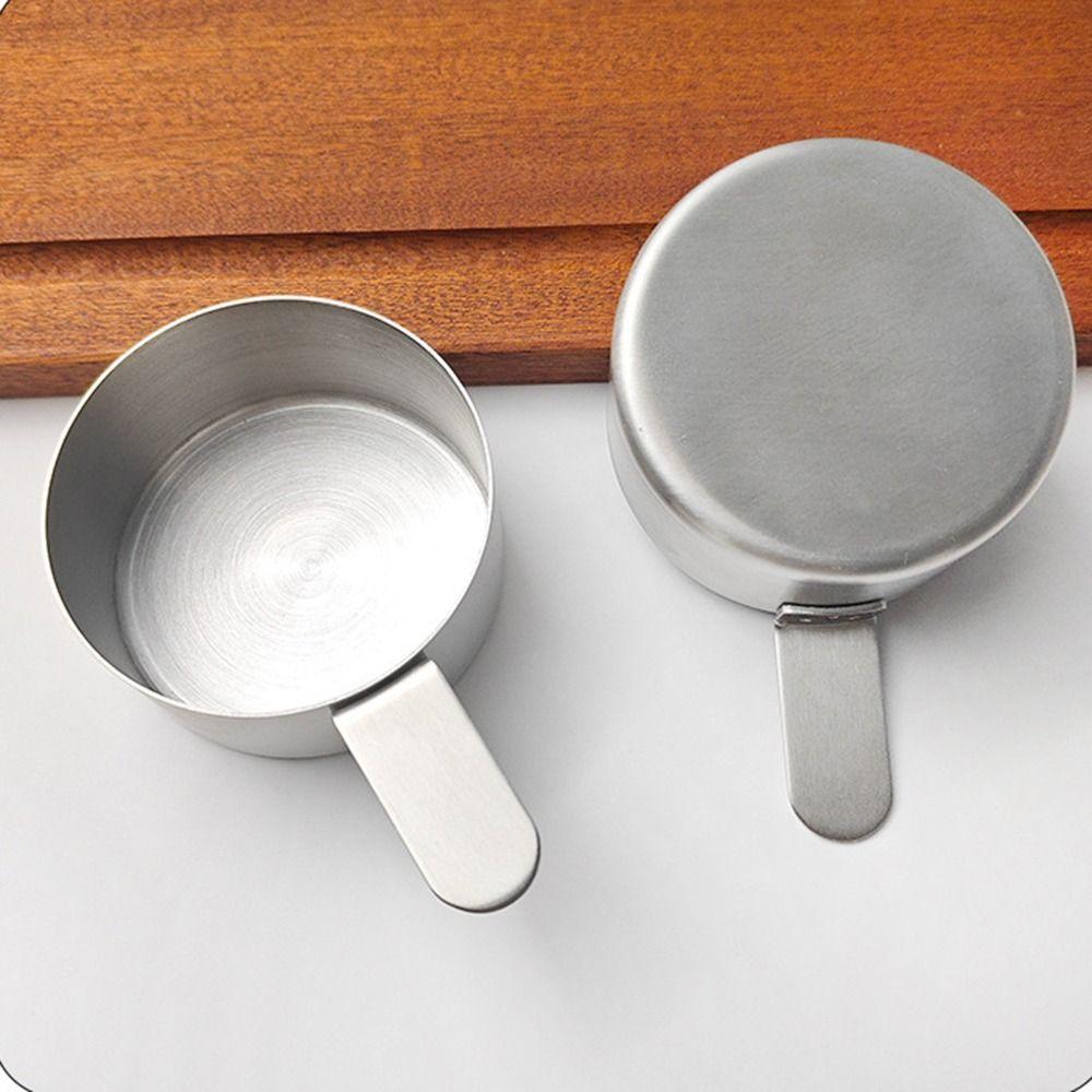 Smooth Rim Stainless Steel Sauce Cup Non-rust Sauce Dipping Bowl Coffee Measuring Tool Kitchen Use