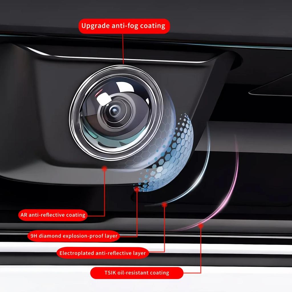 Araç Kamerası Lens Koruyucu Kapak 360 Panoramik Geri Görüş Kamerası Koruyucuları HD Çizilmeye Dayanıklı Su Geçirmez Toz Geçirmez Mod Aksesuarı