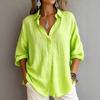 European Women's Single-Breasted Casual Long Sleeve Cardigan - Solid Color, Loose Fit, Fashionable Lapel Style.