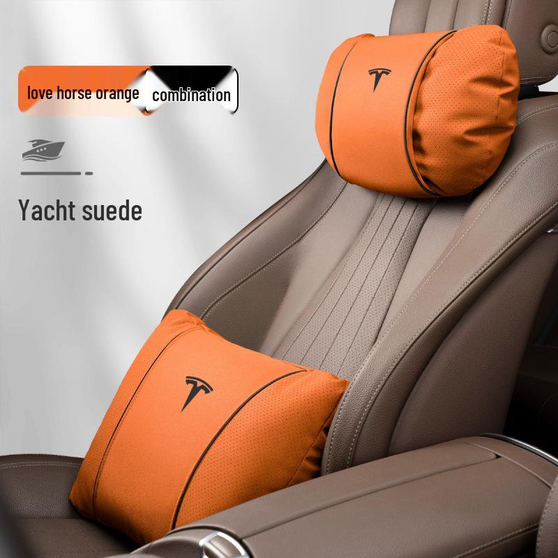 Headrest Cushion and Lumbar Support for Tesla Model 3/Y/S/X
