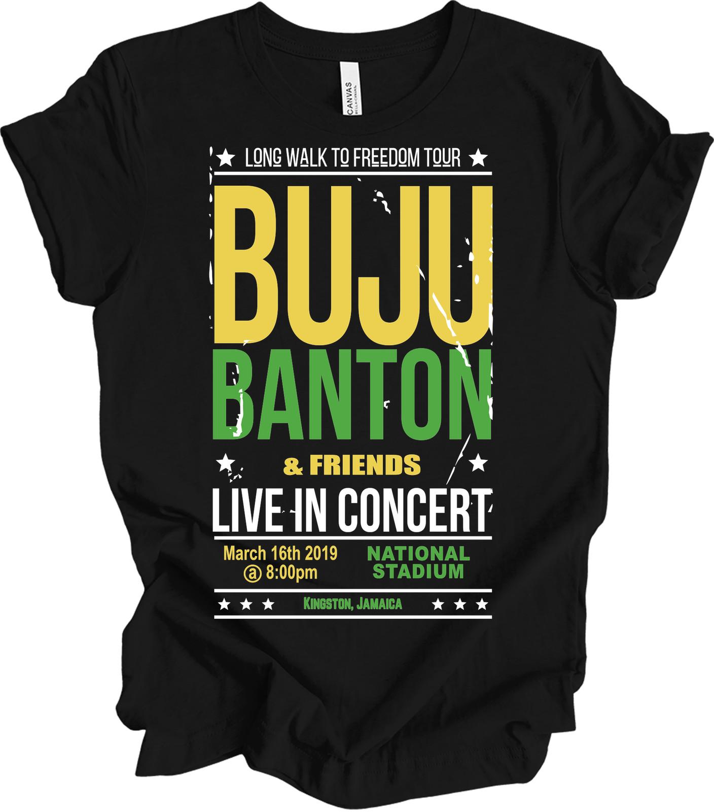Buju Banton Concert T-Shirt Kingston Jamaica National Stadium Reggae Music Tour S
