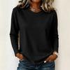 Women's Loose Fit Long Sleeve Top Casual Comfortable Pullover Lightweight Soft Fabric Relaxed Style Everyday Wear