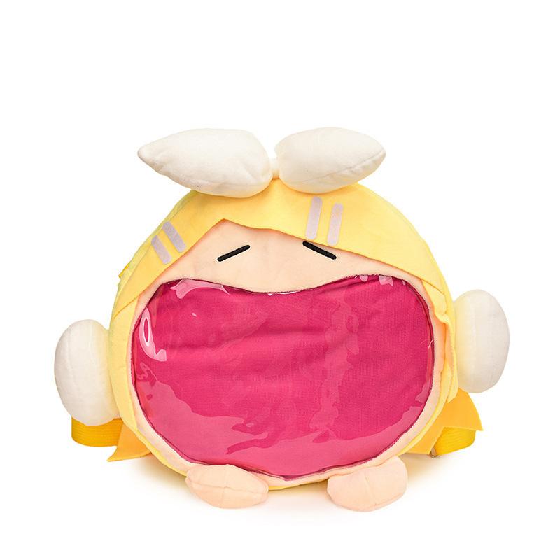 Cute Japanese Anime Cartoon Plush Transparent Display Ita Backpack For Young Women School Daily Outdoor Use Anime Fans