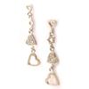Les Trésors De Lily [C6345] - Silver Earrings 'Bonheur' Silver White (rhodium-plated) - 26x3 Mm
