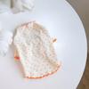 Dog Autumn Winter Flower Undershirt Home Pet T-shirt Clothes Pet Cute Lace Teddy Puppy Clothes Dog Sweater for Small Dogs