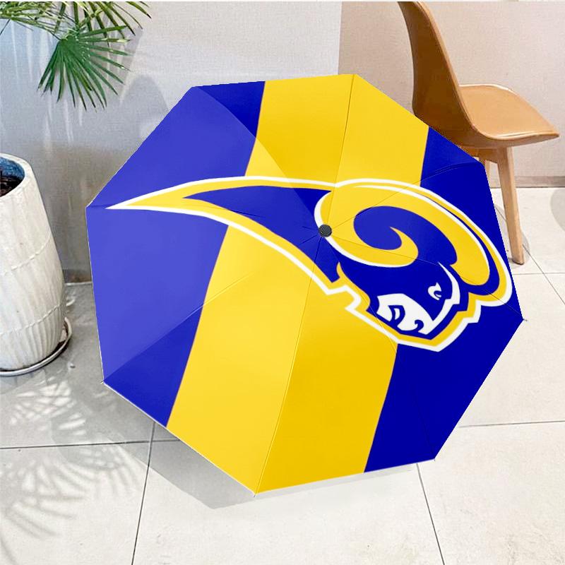 Rams Team Spirit Printed Automatic Umbrella, 8-Frame for Travel, camping, Casual Umbrella, Essential Gift for for family and friends