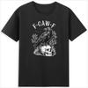 Halloween F Caw F Black Bird Crow with Skull Horror Graphic T-Shirt Men Clothing Comfortable Shirts