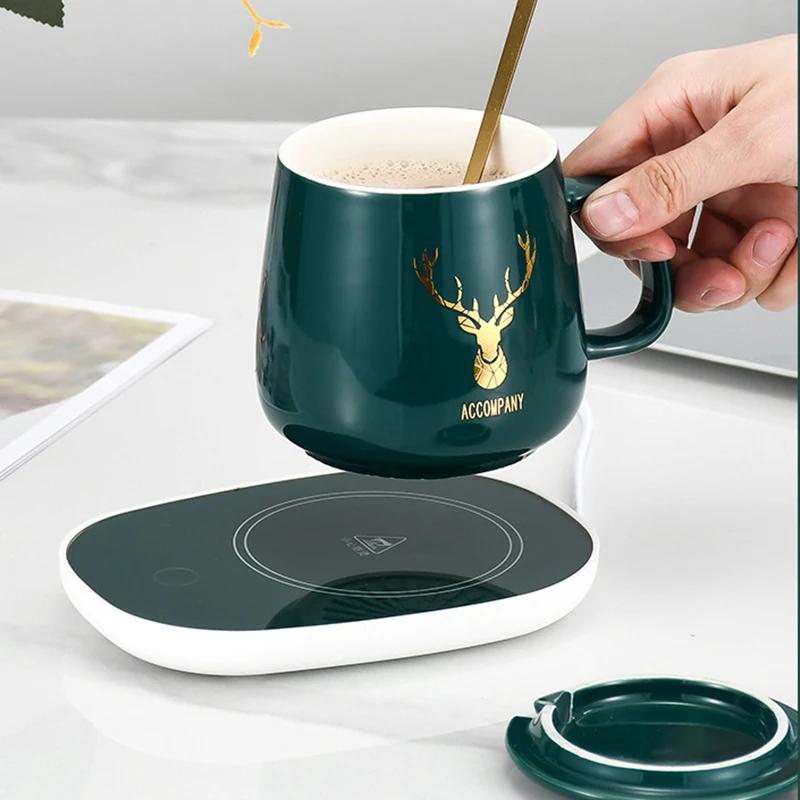 Electric Smart Thermostatic Coaster Is Suitable for Hot Milk, Coffee, Tea, Portable and Waterproof Suitable for Home and Office