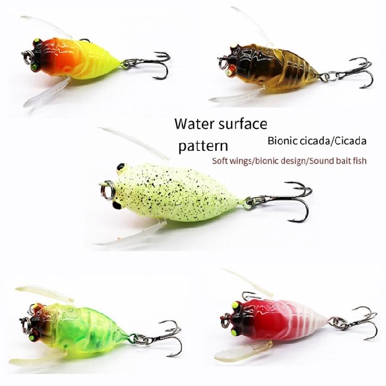 5Pcs Cicada Crankbait Fishing Lures Artificial Baits Insect Baits Fishing Tackle 4.5cm 6g Hard Baits