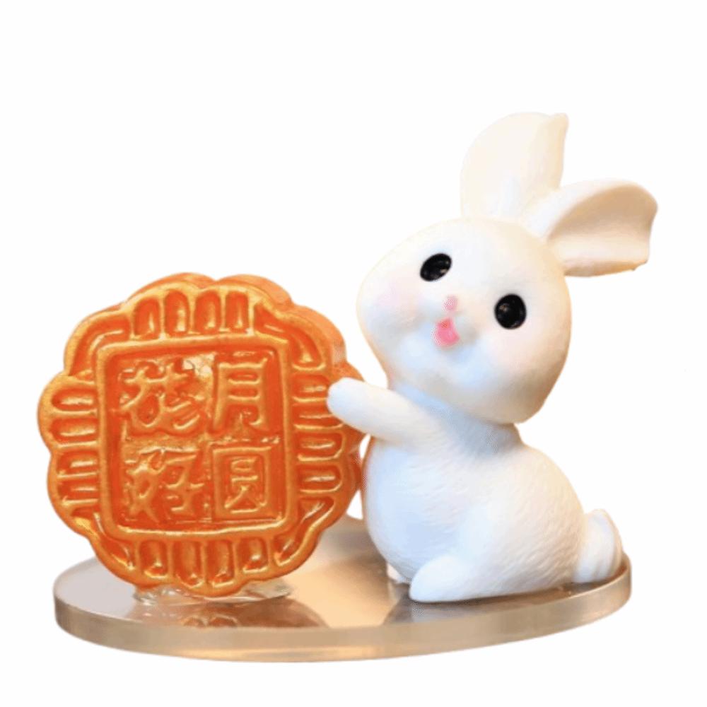 Creative Rabbit Mooncake Figurines Exquisite Micro Landscape Decoration  Easter
