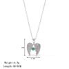 Cross Border Trendy Full Diamond Angel Wings Unisex Stainless Steel Gold Plated Light Luxury Zircon Love Pendant Necklace