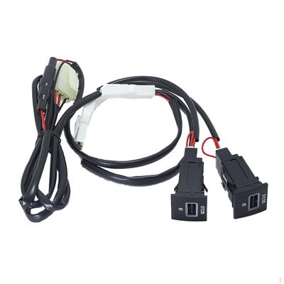 Car Charger Wiring Harness Power Outlet QC3.0+QC3.0 for Golf 06-12