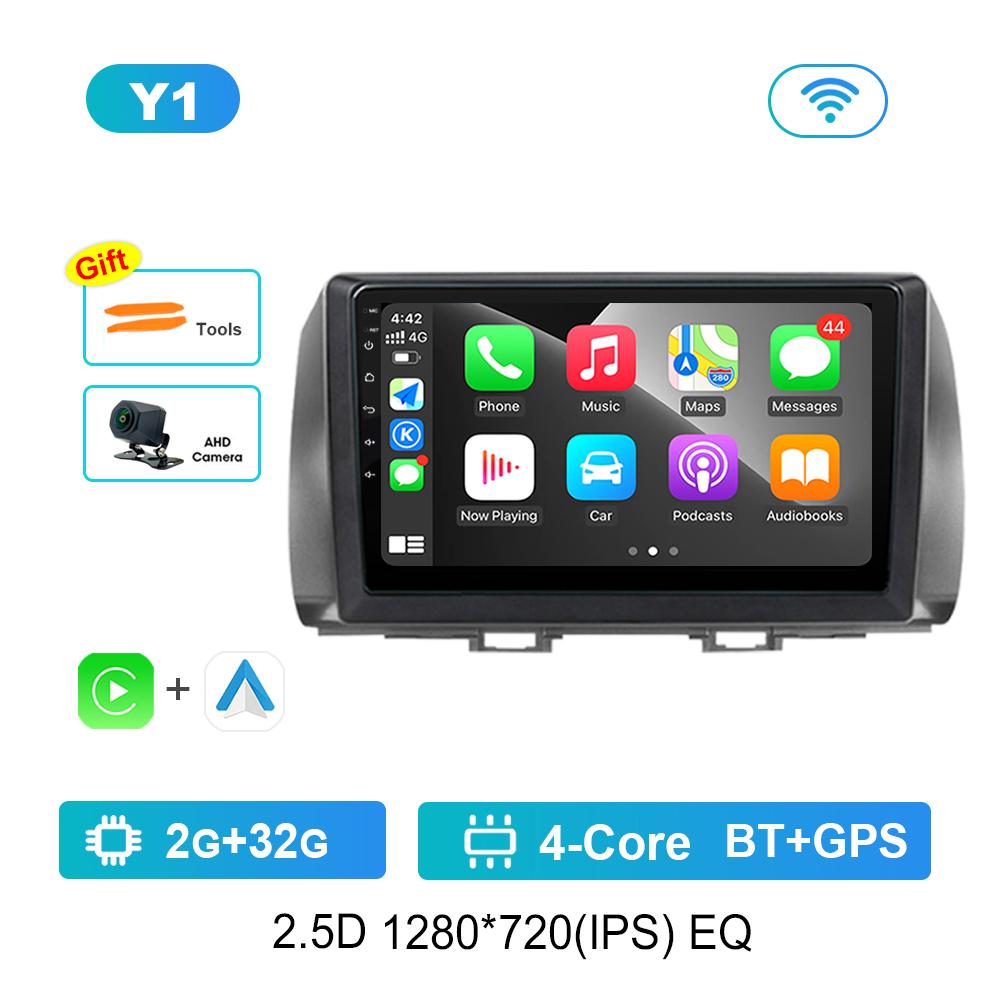 Car Radio Multimedia Player GPS Navigation DSP Stereo for Toyota bB 2 QNC20 2005 - 2016 QLED Screen Android OS Head Unit WiFi