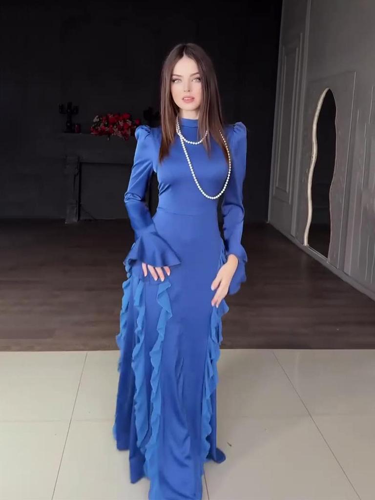 Robe de Printemps Patchwork Dentelle à Lacets Satin Mousseline Col Haut 2025