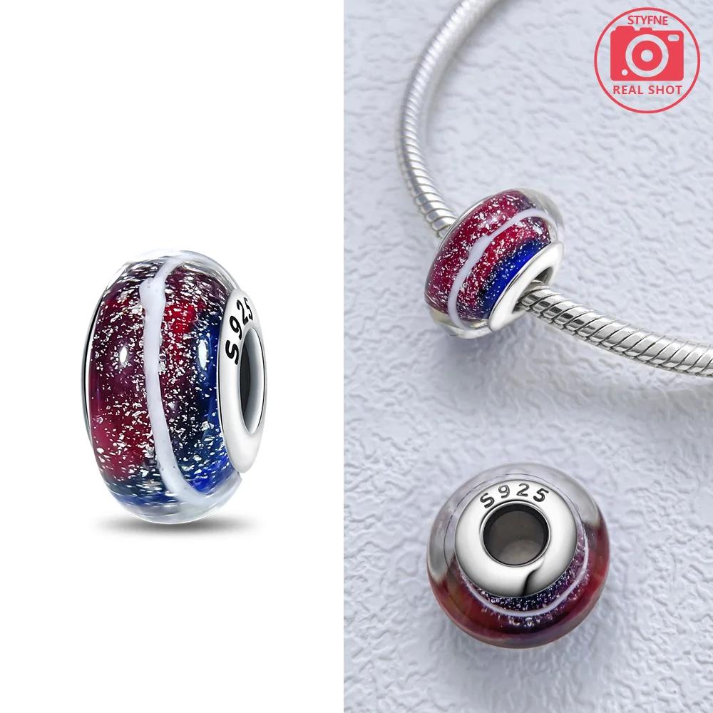 Authentic copper Bracelets Women Diy Gift Murano Jewellery Accessories Charm Bead Charms Bead Charms Flower Blue Star Shape Green Turtle Glass Bead Ch