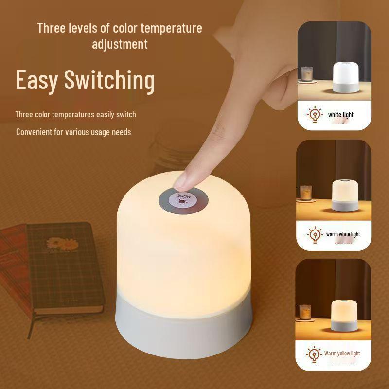 USB Rechargeable Touch Night Light - Eye-Friendly Baby Feeding & Bedside Lamp