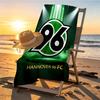 Hannover 96 Football Print Beach Towel Design, Soft, Lightweight. for Home Bathroom, Spa, Pool, Yoga, Surfing, Camping, Gift for Family, Friend