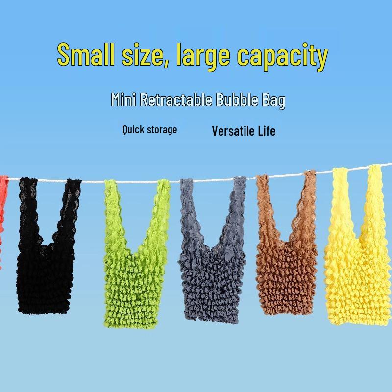 Magic Expandable Ruched Bubble Bag: Large Capacity Elastic Shopping Bag