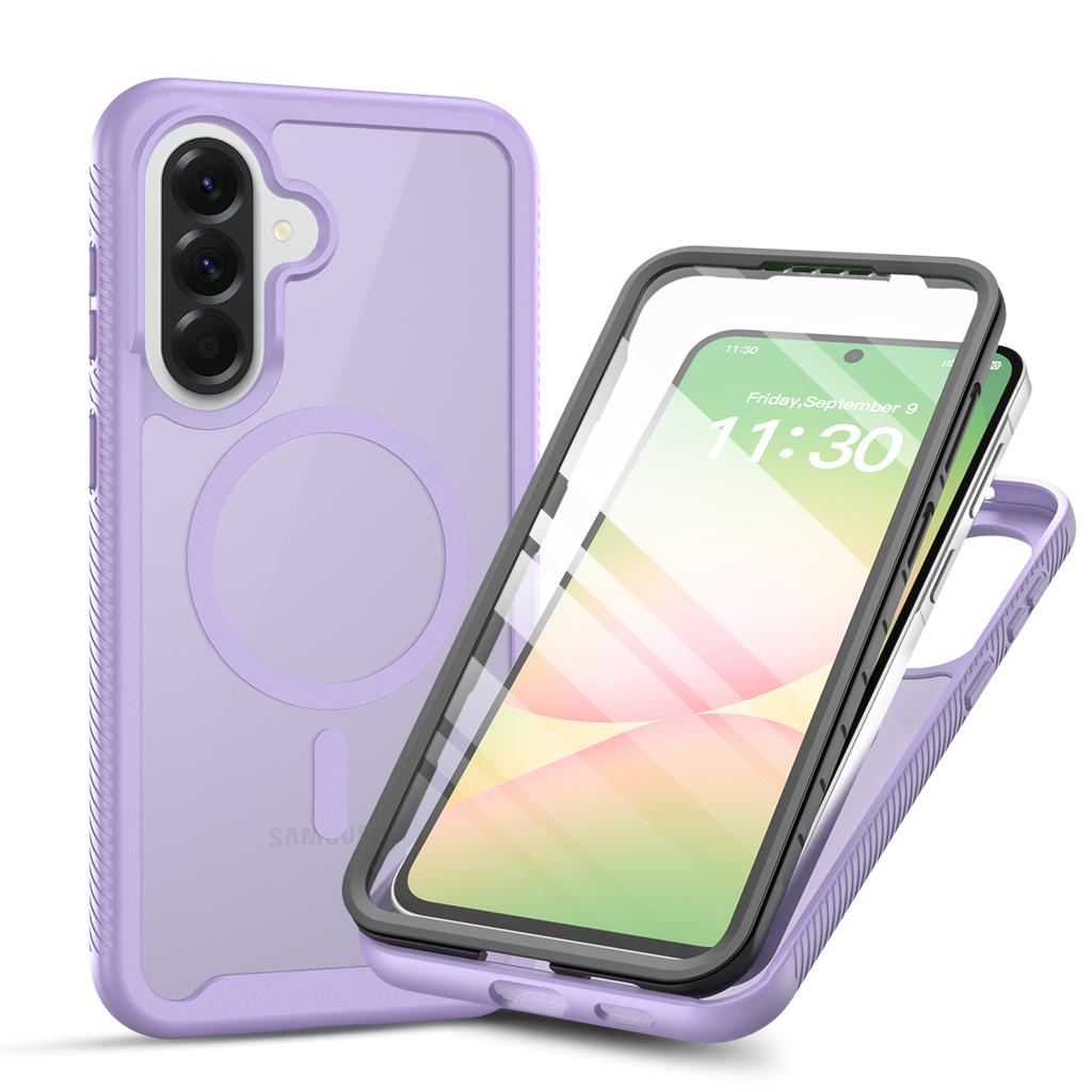 PET Screen Protector Skin Feel Matte Magnetic Phone Case For Samsung Galaxy A16 A26 A36 A56 A17 A37 A57 5G Translucent Cover