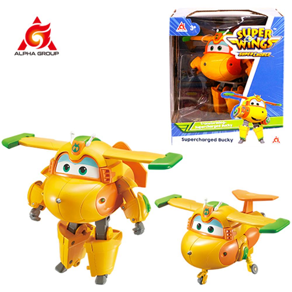 Super Wings 5 Inches Transforming Ellie Transforms from Airplane to Robot in 10 Steps Deformation Anime Action Figures Kid Toys