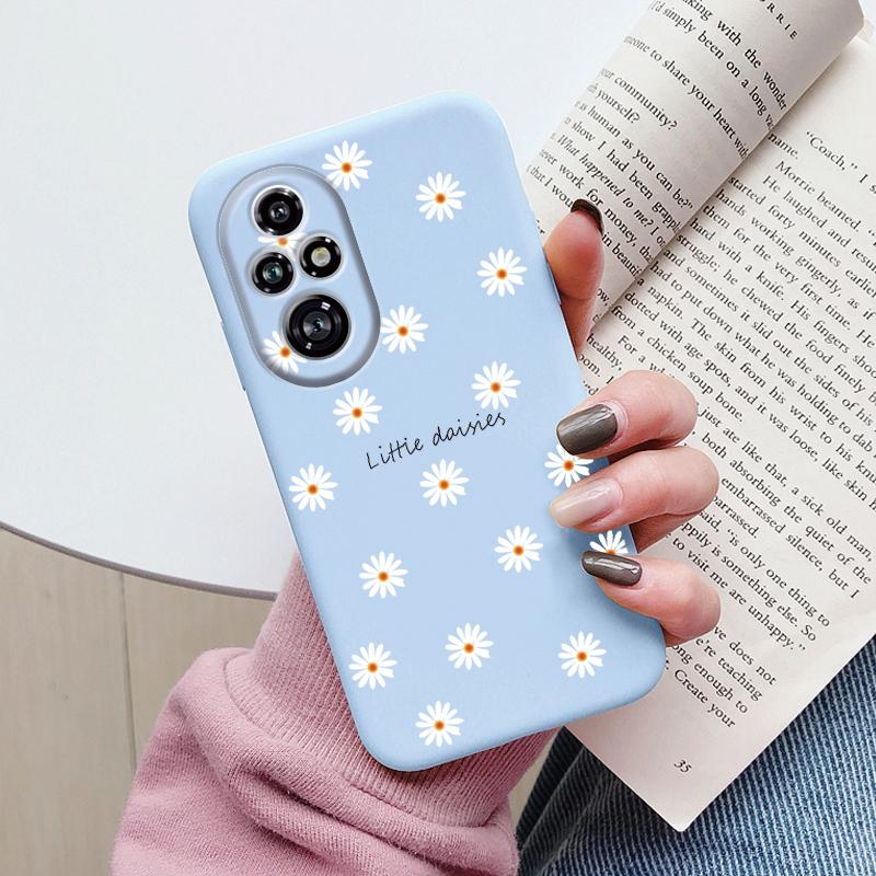 Beautiful Flowers For Honor 200 Pro Case Cute Heart Leopard Print Cover Soft Silicone Matte Protective Funda For Honor 200 Smart