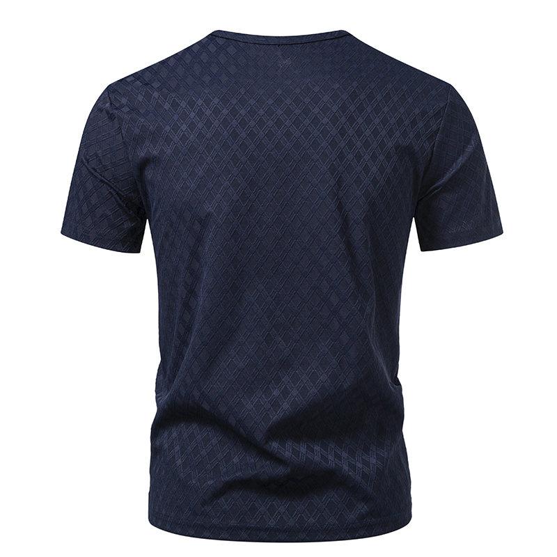 Camiseta Vintage Hombre Malla Waffle Henley Verano Barato Tops Ropa Masculina Manga Corta Liso Golf Camiseta Streetwear