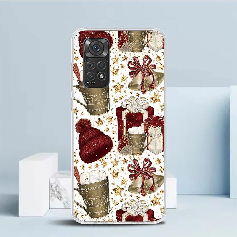 Winter Coffee Christmas Phone Case For Xiaomi Redmi Note 15 14 14S 13 12S 12 Pro Plus 11S 11 11T 11E 10S 10 + Soft TPU Back Cove
