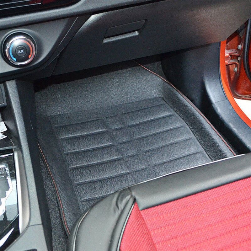 5Pcs/Set Universal Car Auto Floor Mats Floor Liner Pu Leather Carpet Semi Deep Dish Matting Car Floor Matting