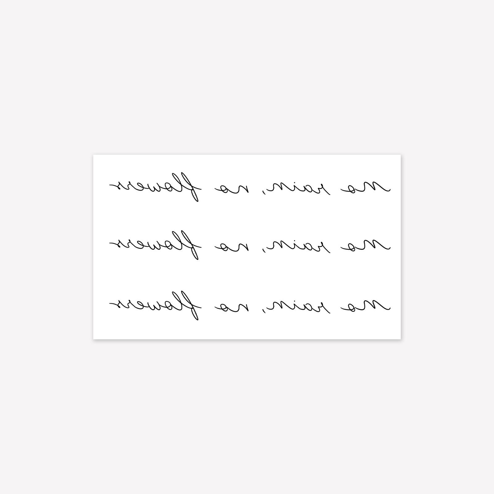 

Gentle Healing English Copywriting Tattoo Sticker, Thin Lines, Simple And Advanced Sense, Arm Waterproof Text Tattoo Sticker 11*18CM
