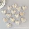 Iridescent Heart Rhinestone Phone Holder: Shell Pattern Magnetic Airbag Support Ring