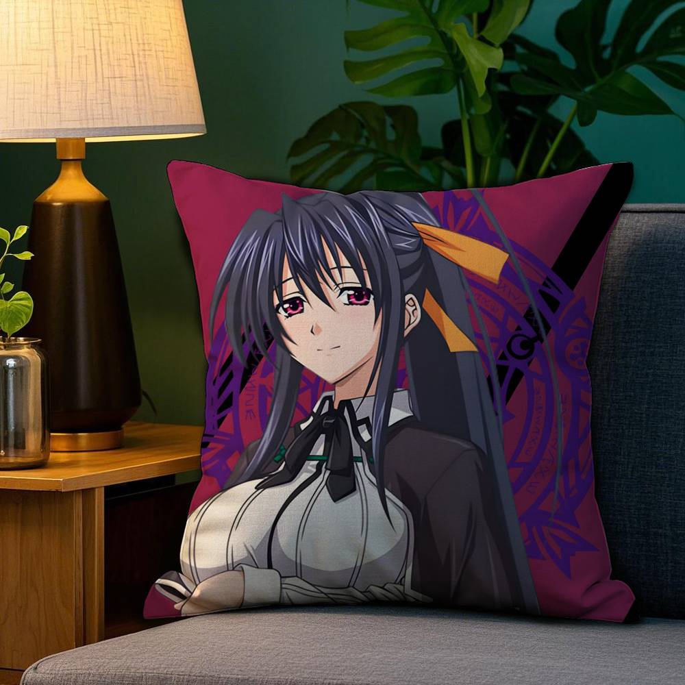 H-High School DxD Pillow Case Plush Fabric Soft Double Sided Print Sofa Cushion Cover Throw Pillow Covers