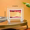 3D Quicksand Painting Ornament Creative Moving Sand Art Painting Dynamic Sandscapes for Home Office Desktop Flowing Decoration