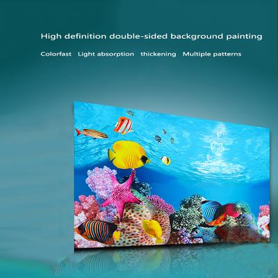 Neuer 3D Aquarium Hintergrund HD Meeresboden Landschaft Rückwand Folienaufkleber 24,41*15,75 Zoll