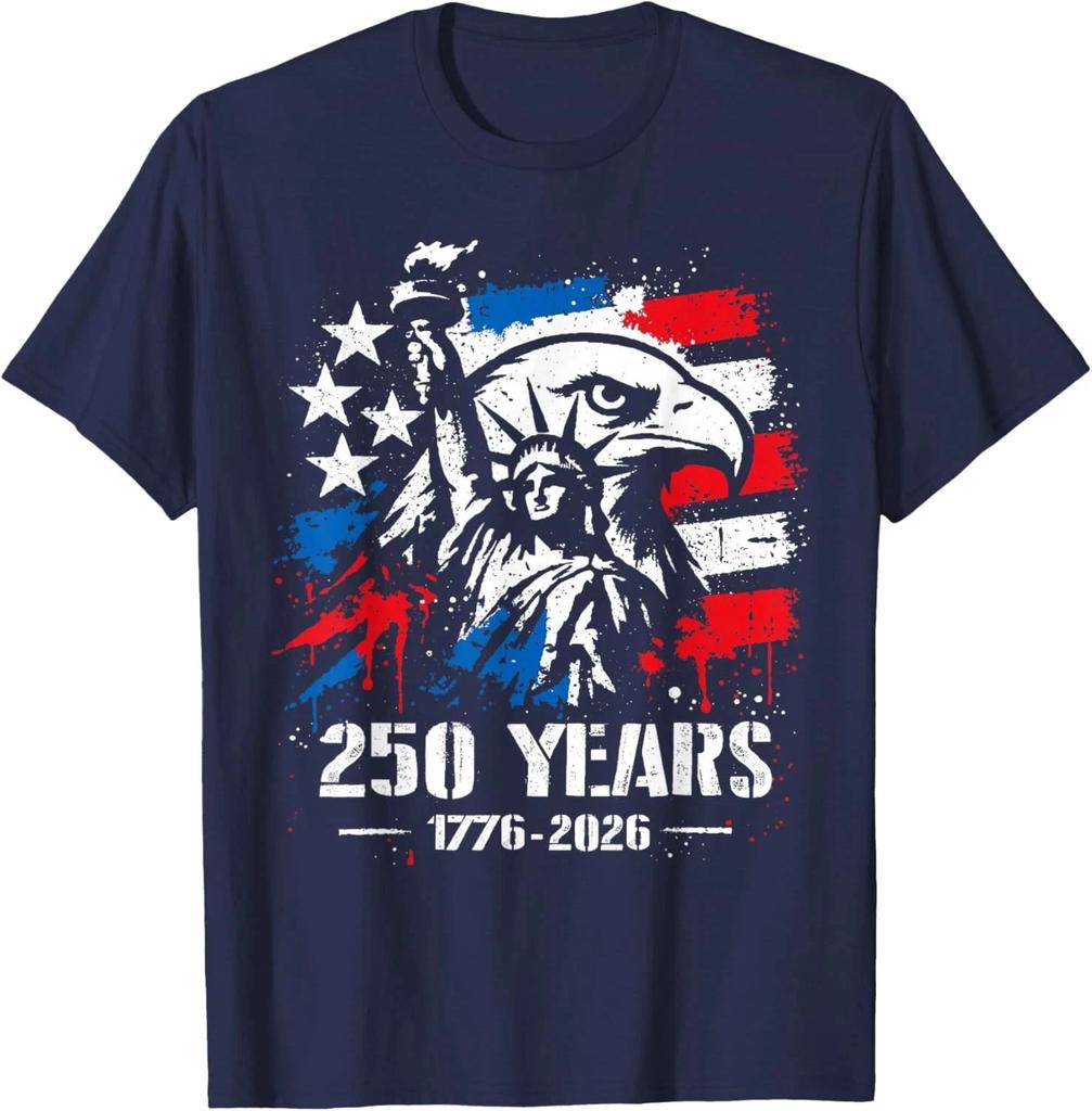 Patriotic Eagle Statue of Liberty Flag 250 Anniversary USA Unisex T-Shirt