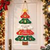 Paper Xmas Hanging Flag Multi-layered Hanging Welcome Board Christmas Tree Door Sign  Entrance