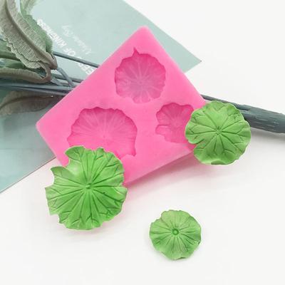 1 Piece Triple Lotus Leaf Silicone Mold Sugar Flipping Chocolate Biscuit Cake Mold Aromatherapy Decoration Mold