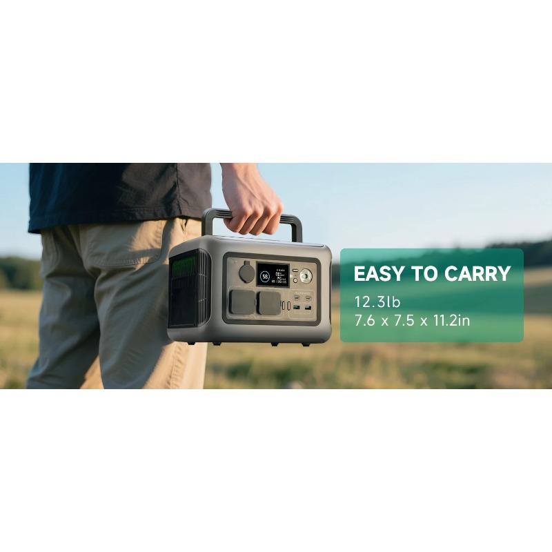 ALLPOWERS R600 Portable Power Station 600W 299Wh LiFePO4 Solar Generator with 2x600W (1200W Surge) AC Outlet for Camping RV Home