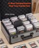 VEVOR Graded Card Case 4 Row 162 PSA Slab Storage Box with Combination Lock, Baseball Sports Trading Cards Holder Collector with 12 Dividers