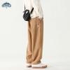 Dingfengbaoluo Men's Pure Cotton Loose Straight Cargo Pants DS9901