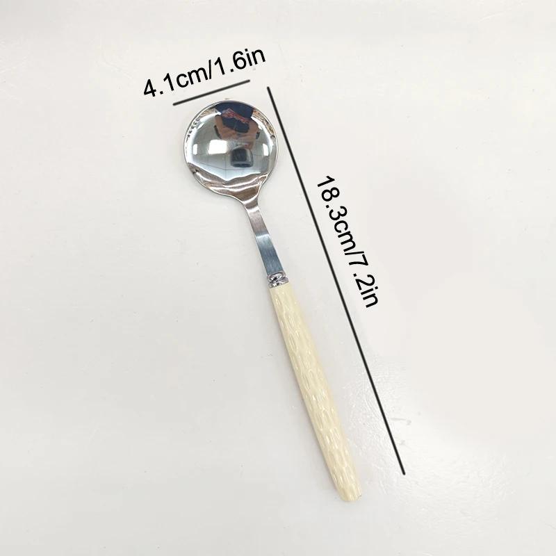 Long Handle Stainless Steel Coffee Spoon Teaspoon for Dessert Ice Cream And Cake - Kitchen Tableware And Gadgets
