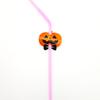 Bendable Halloween 20pcs Plastic Straws Pumpkin And Vampire Party Supplies