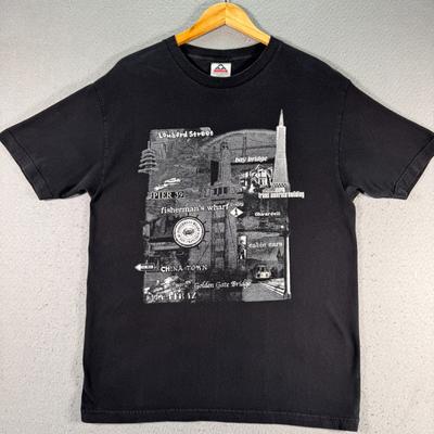 Vintage San Francisco T-Shirt Adult Large Black Graphic Bay Area Golden Gate Y2K Unisex T-Shirt