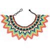 Multicolor Multilayer Beaded Choker Bohemian Woven Choker Necklace Mesh Bib Collar  Party Wear