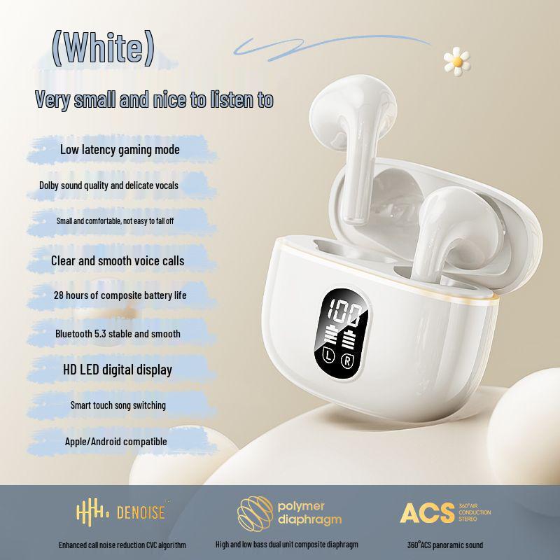 X55 Invisible Sleep Wireless Earbuds: Ultra-thin, Side-Sleep Friendly, Long Battery Life, Bluetooth 5.4.