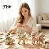 Diy Patchwork Kit Forest Guardians DIY Kit, Woodland Animal Sewing Pre-cut Plush Embroidery Set Fabric Craft for Adults, Handmade Doll