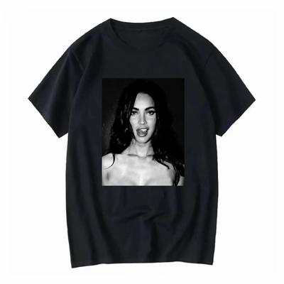 Tričko Megan Fox Vintage 90. léta Jennifer S Velikosti Těla Dlouhý nebo Krátký Rukáv Vintage Vypraný Ležérní Měkký Top pro Každodenní Nošení