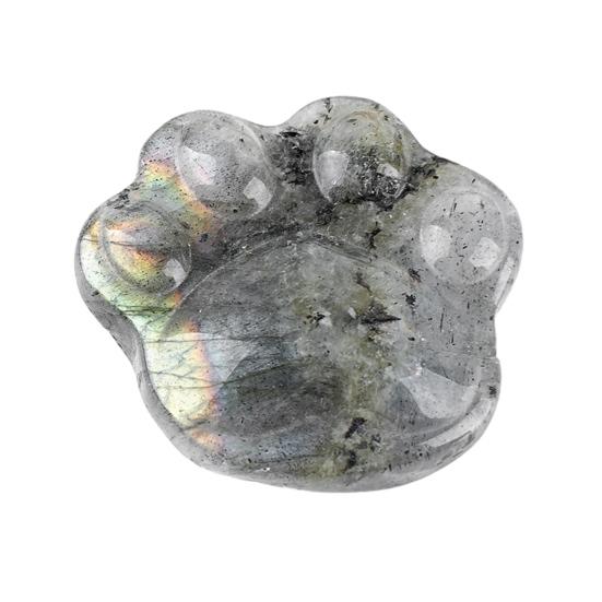 Mini Cat Paw Figurine Natural Healing Stone Hand Carved Statue Collectible Spiritual Gifts for Cat Lovers Women