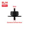 Garden Drip Irrigation System Fittings 2L/4L/8L Pressure Compensated Dripper Detachable/Washable Flow Stabilizer 20/50/100 Pcs