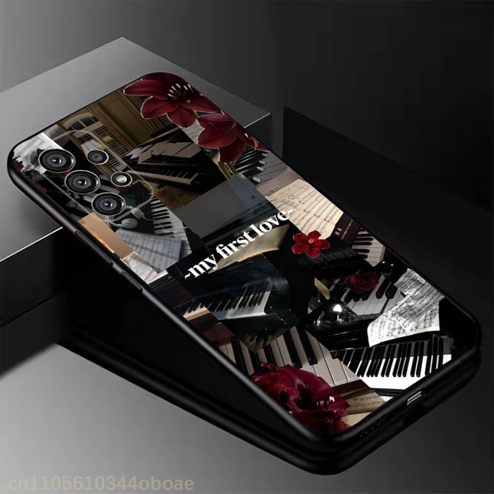Piano Classical Music Phone Case For Samsung Galaxy A13,21s,22,31,32,52,53,71,80,A91 Soft Black Shell