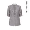 ELLASSAY Women's Wrinkle-Resistant Slim-Fit Short-Sleeve Blazer
